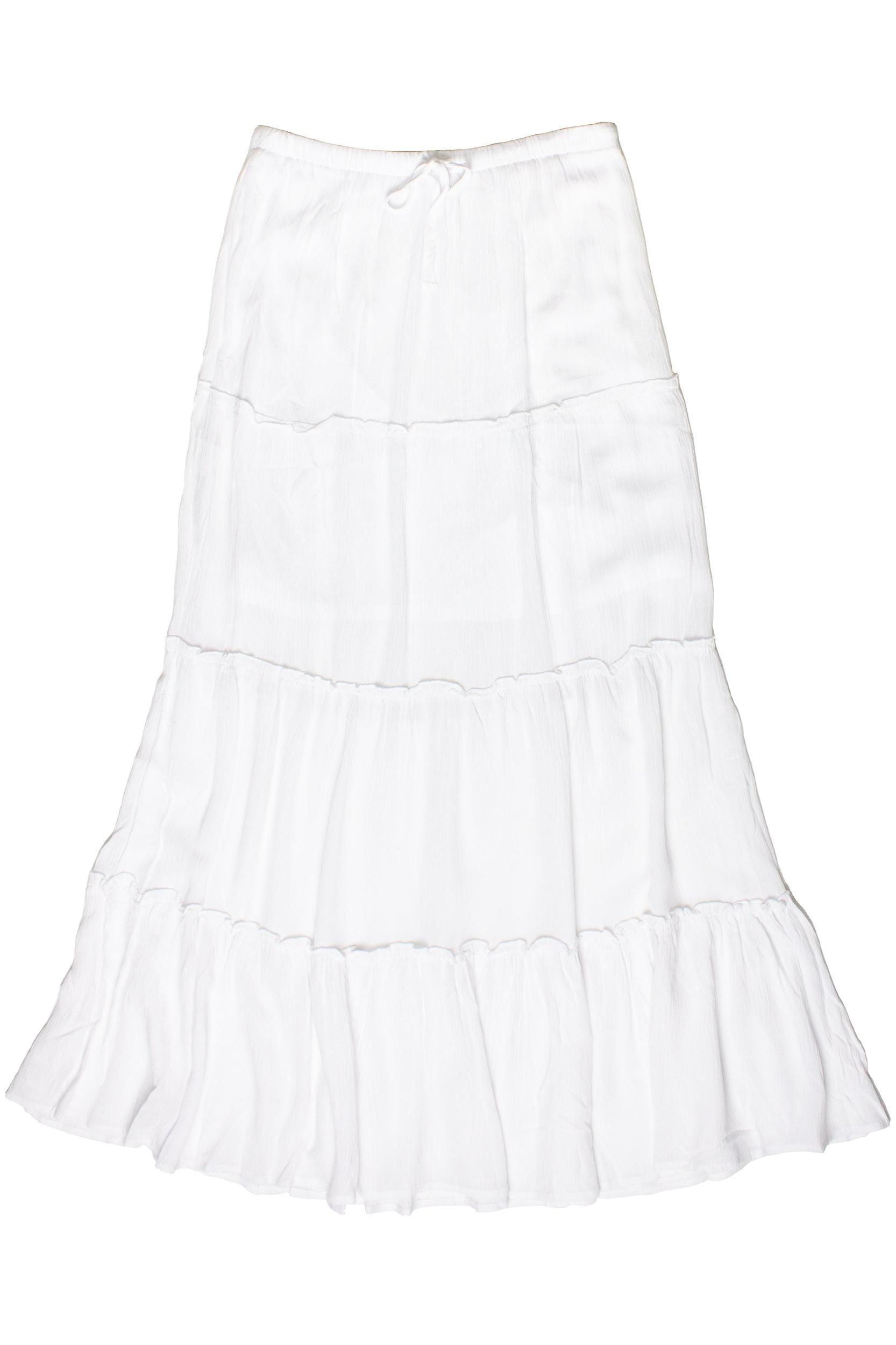 Ruffle Trim Tiered Maxi Skirt Product Image