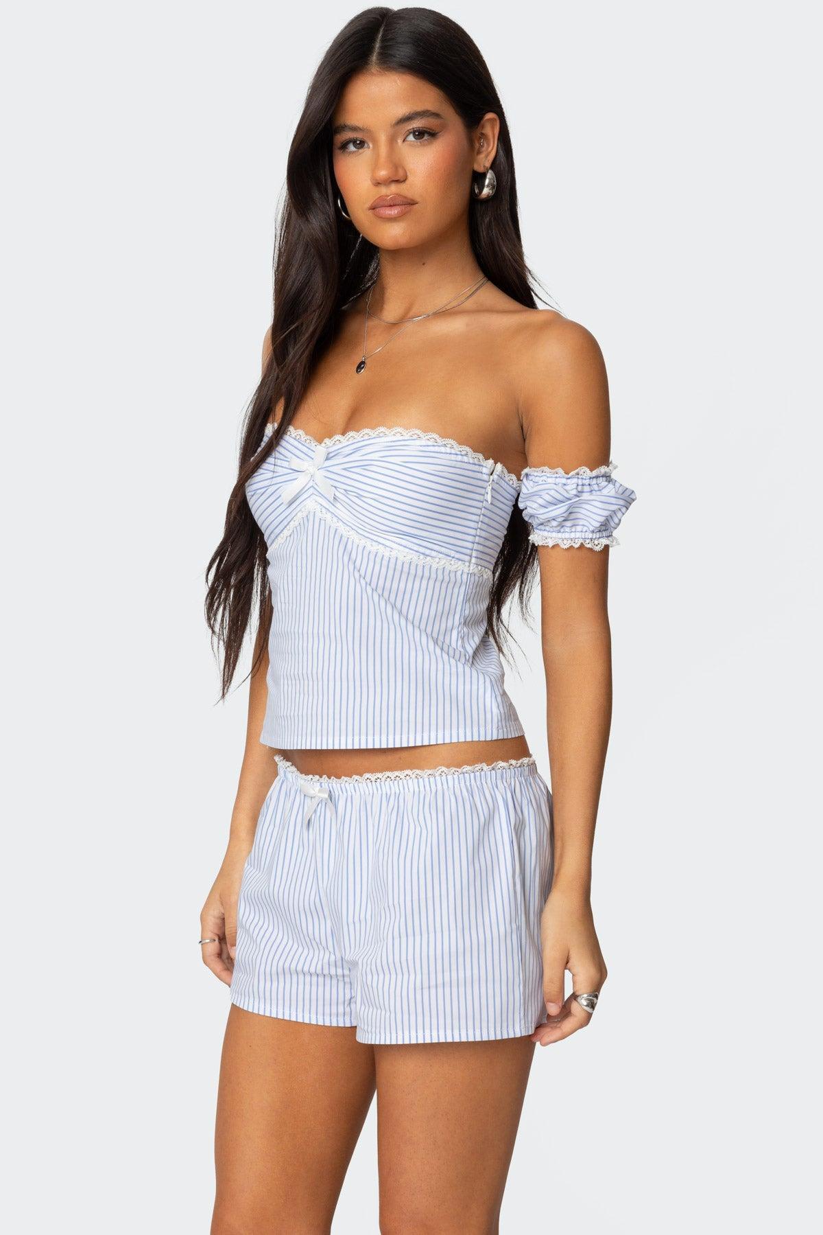 Taryn Striped Shorts Product Image
