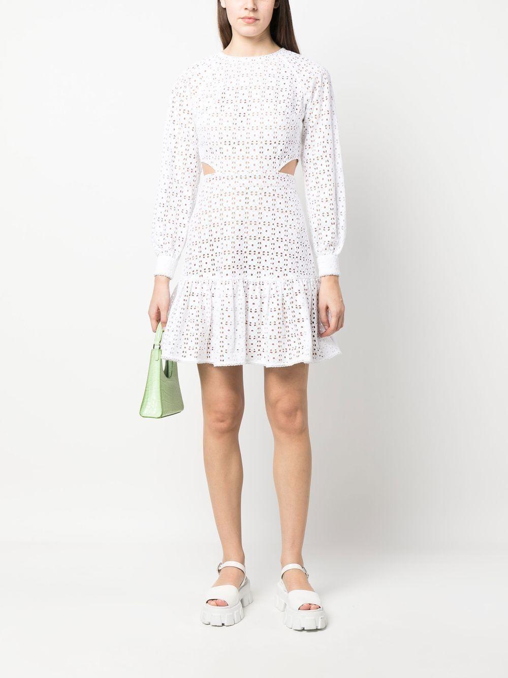 floral eyelet cut-out dress Product Image