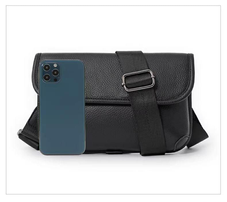 Faux Leather Flap Crossbody Bag Product Image