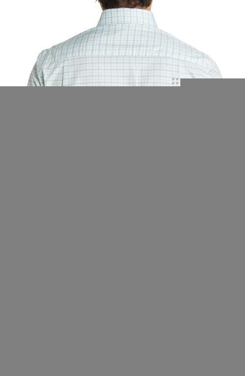 Duchamp Men's Tailored Fit Plaid Dress Shirt in Green at Nordstrom, Size 15 Product Image