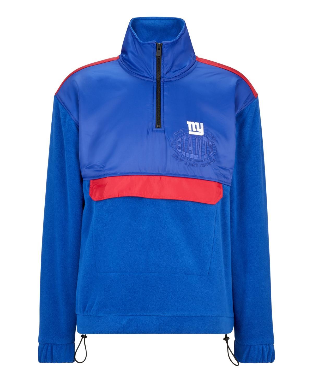 HUGO BOSS Boss X Nfl Zip-neck Sweatshirt With Collaborative Branding In Giants Medium Blue Product Image