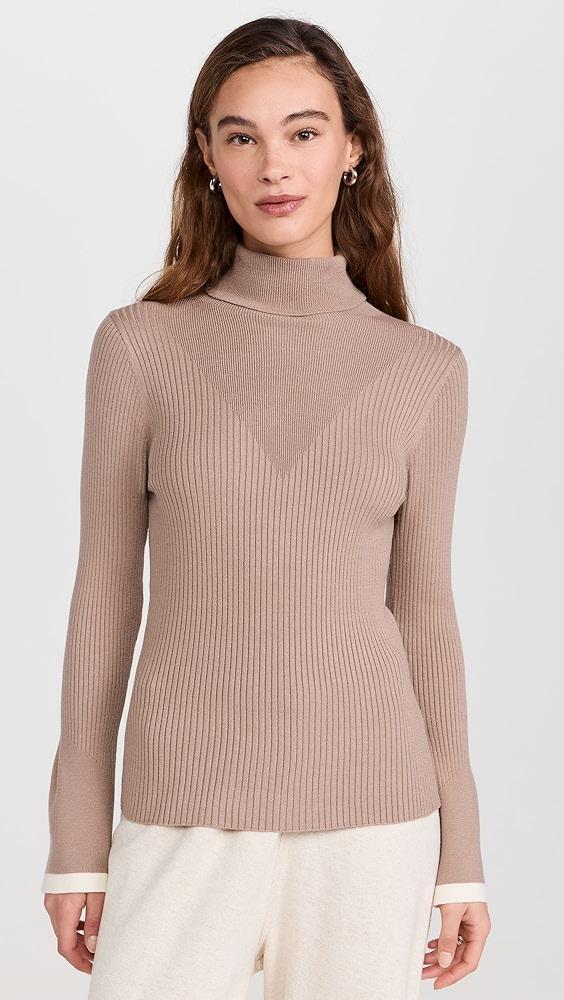 Varley Ravena Rib Knit High Neck Top | Shopbop Product Image