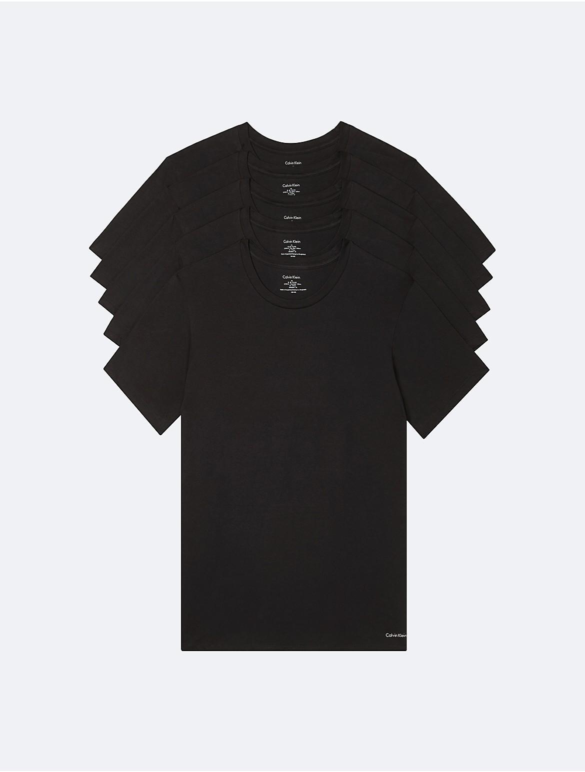 Calvin Klein Underwear Cotton Classics Crew Neck 5-Pack Men's Clothing Product Image