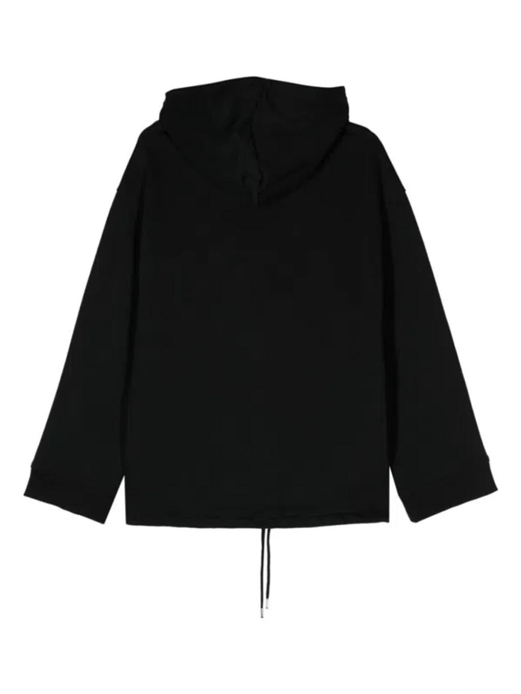 COURRÈGES Drawstring Hoodie In Black Product Image