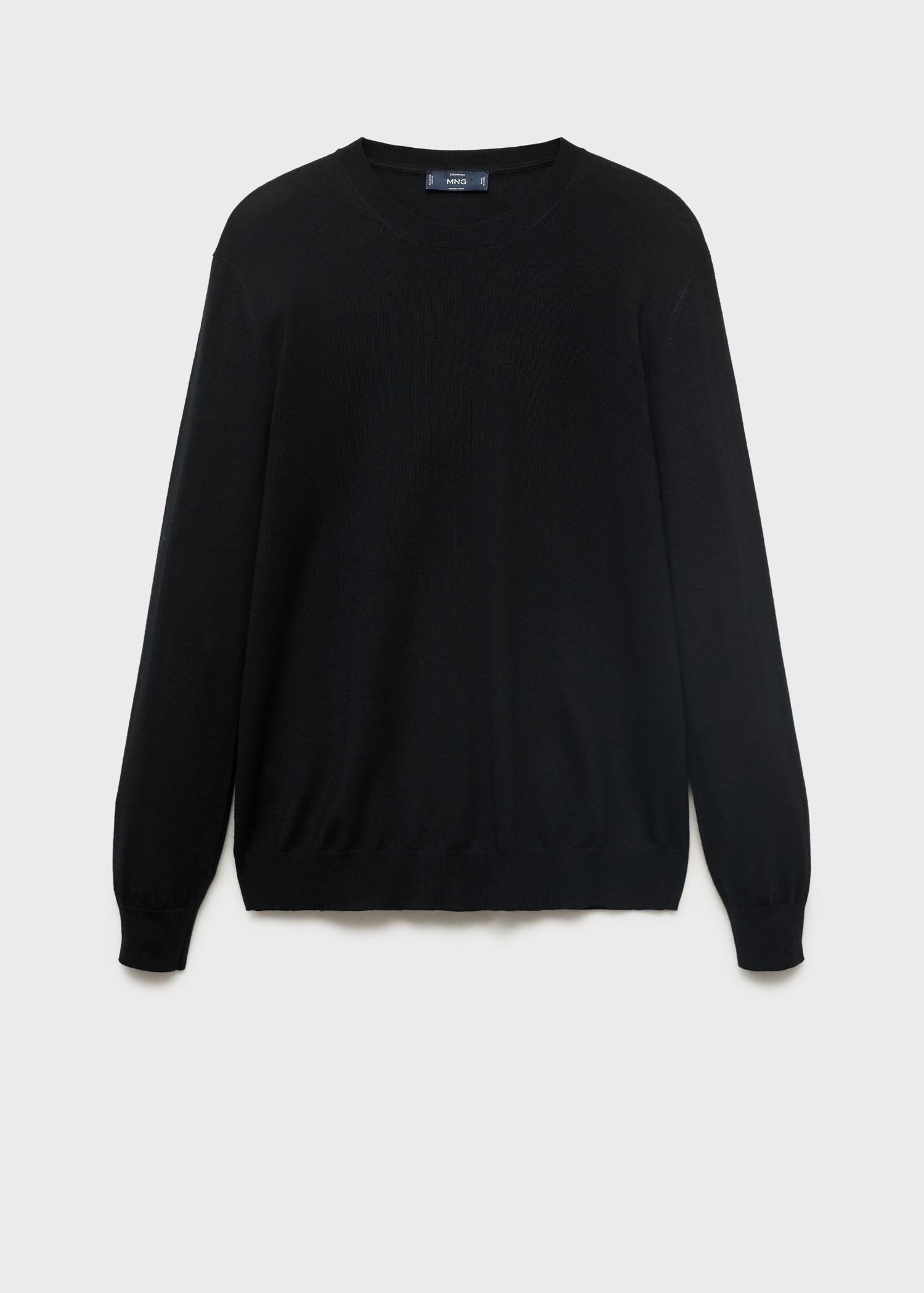 100% wool round-neck sweater - Men | MANGO USA Product Image