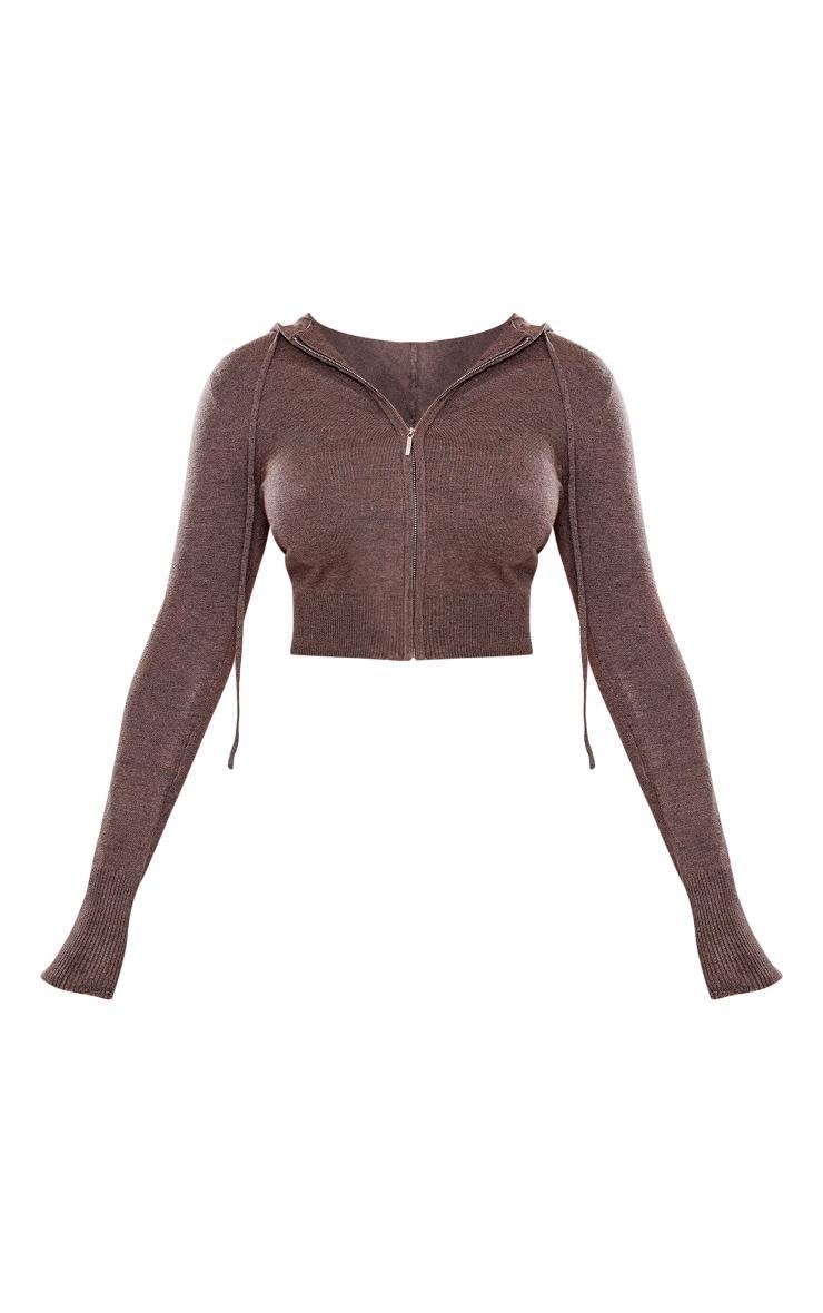 Shape Charcoal Knit Zip Through Jacket Product Image