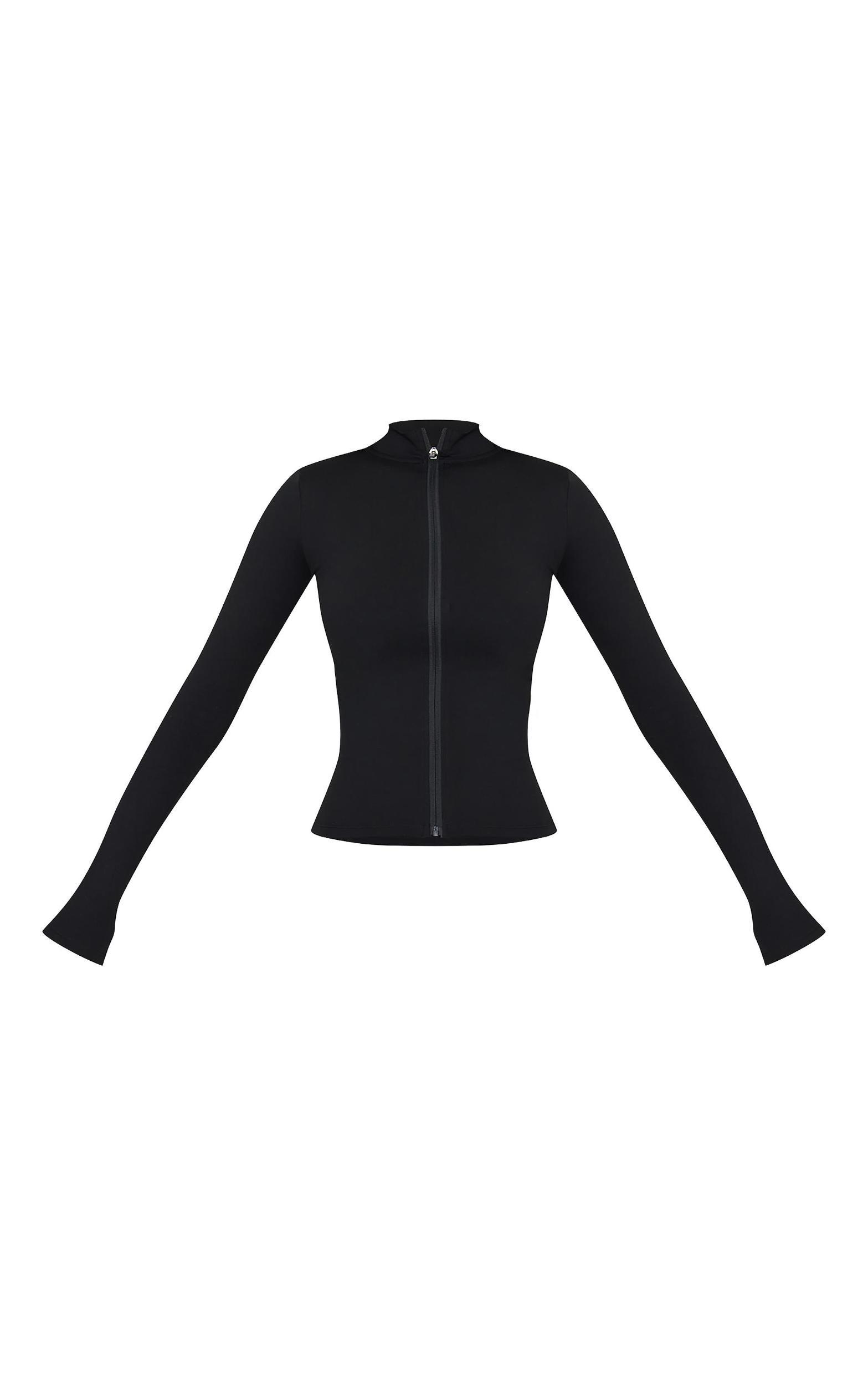 Tall Black Basic Sculpt Zip Jacket Product Image