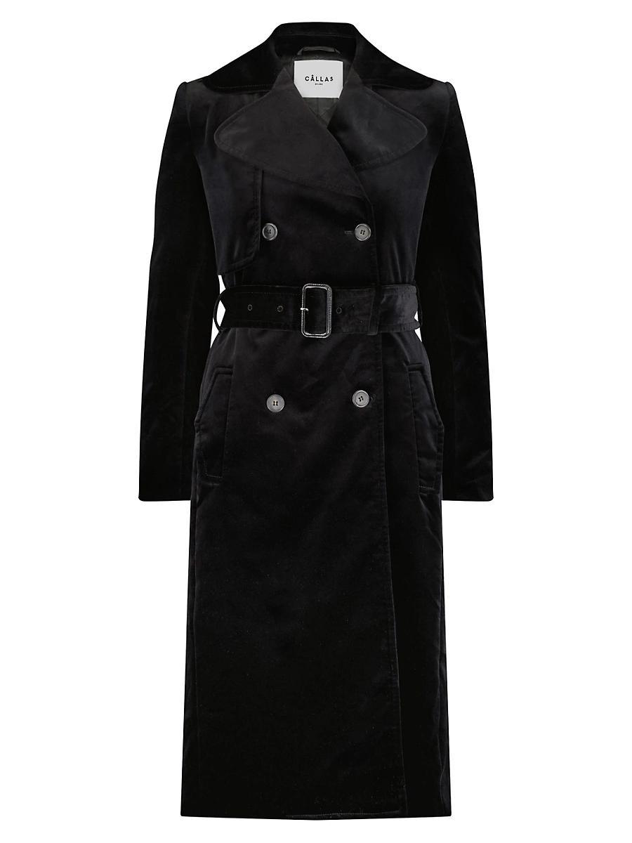 Womens Bogart Velvet Trench Coat Product Image