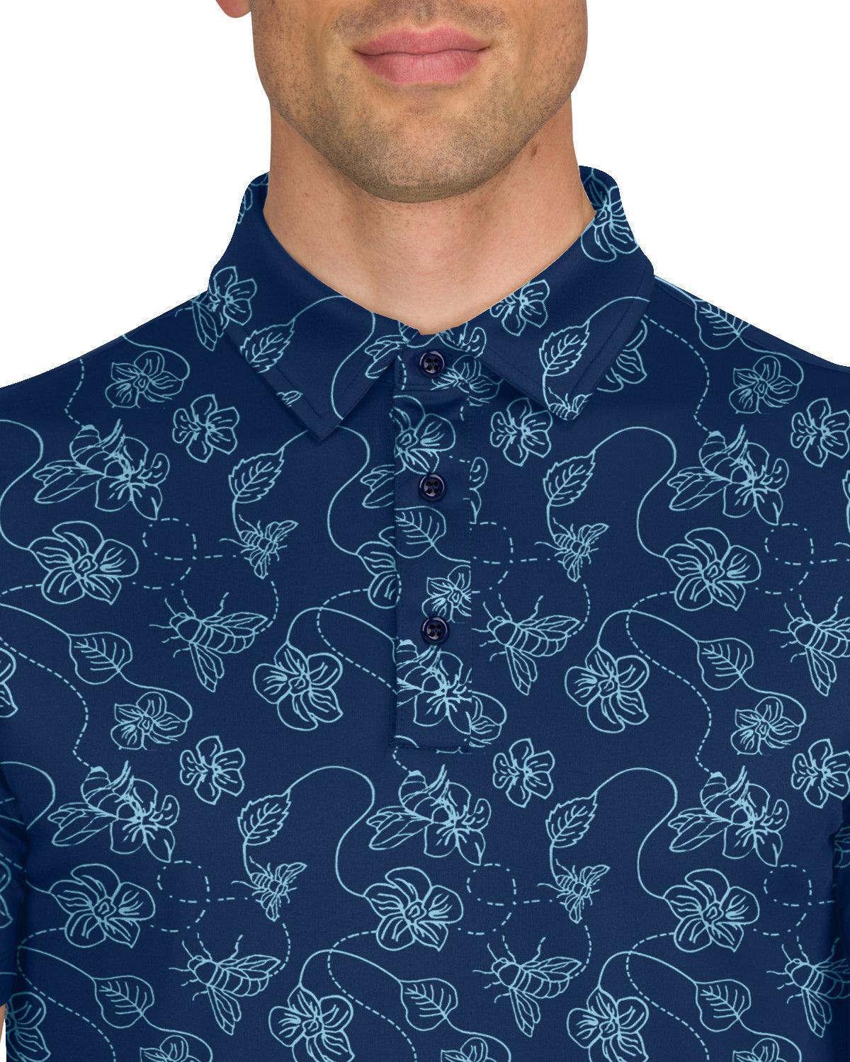 Three Sixty Six Men’s Print Golf Polos Product Image