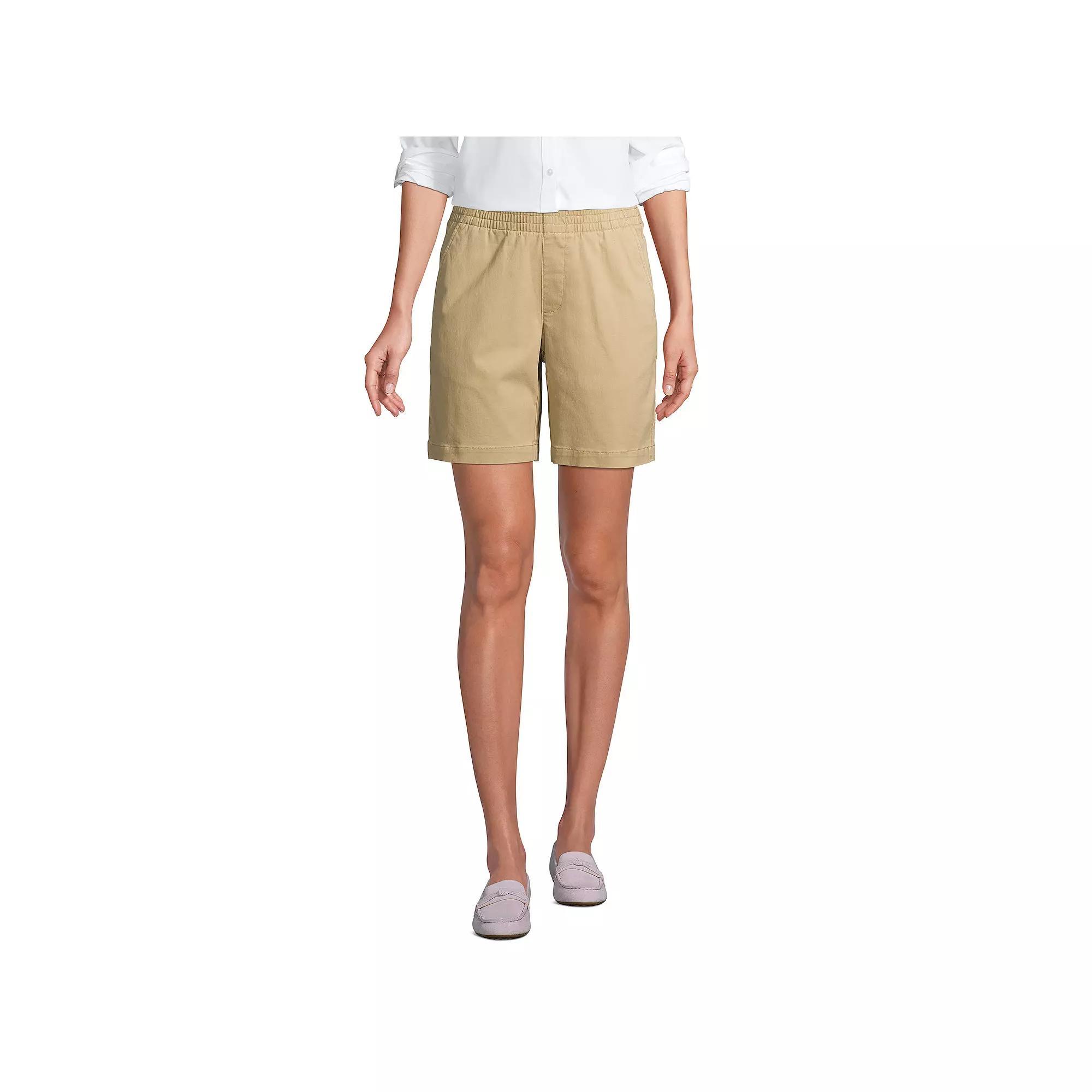 Petite Lands' End Pull-On Chino Shorts, Women's, Size: 6 Petite, Desert Product Image