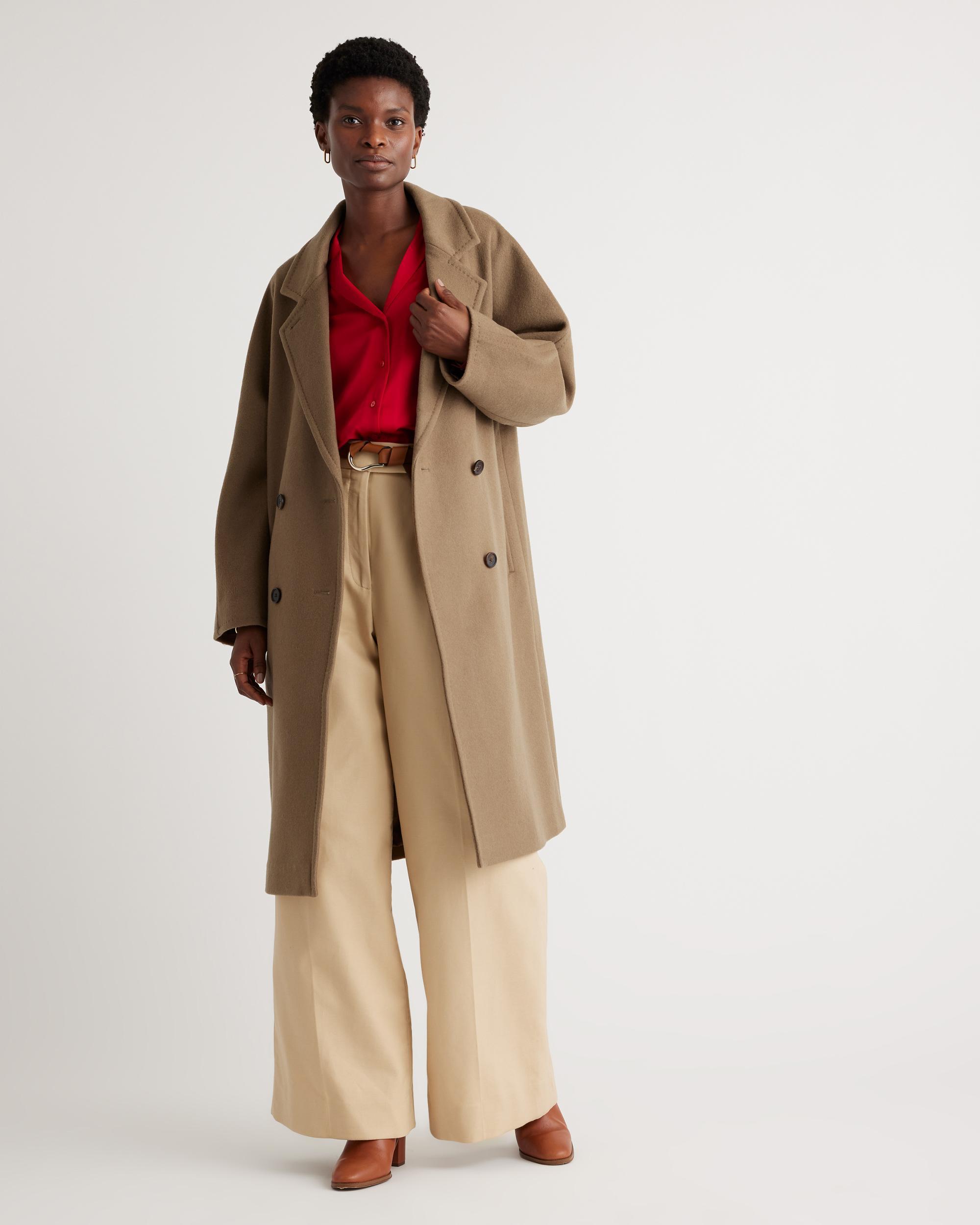 Quince | Women's Italian Wool Double-Breasted Slouch Coat Product Image