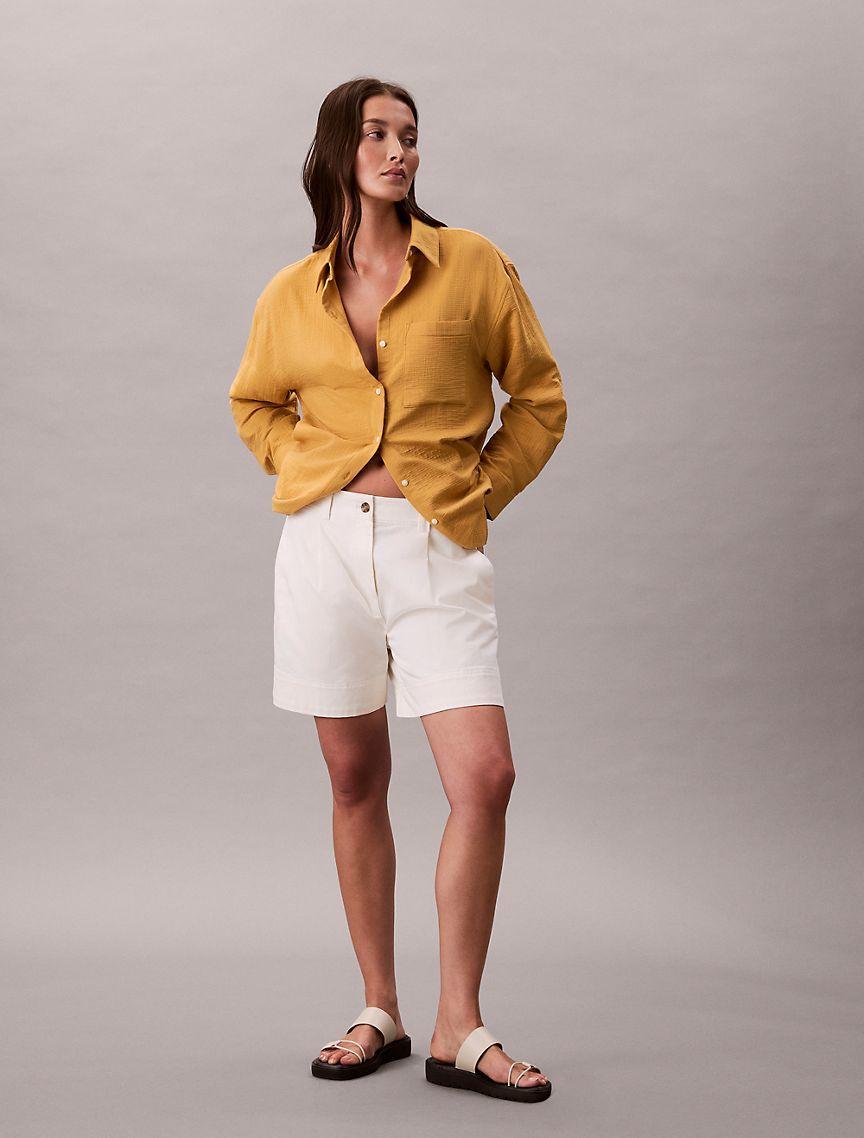 Double Gauze Roll Tab Shirt Product Image