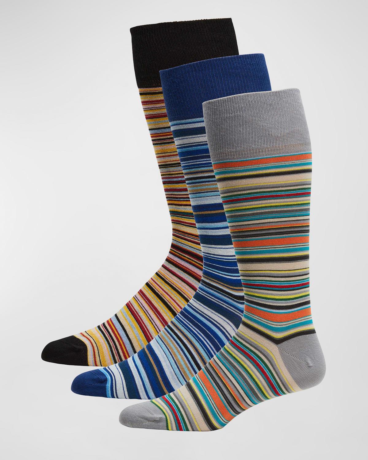 Mens Striped Knee Socks 3-Pack Product Image
