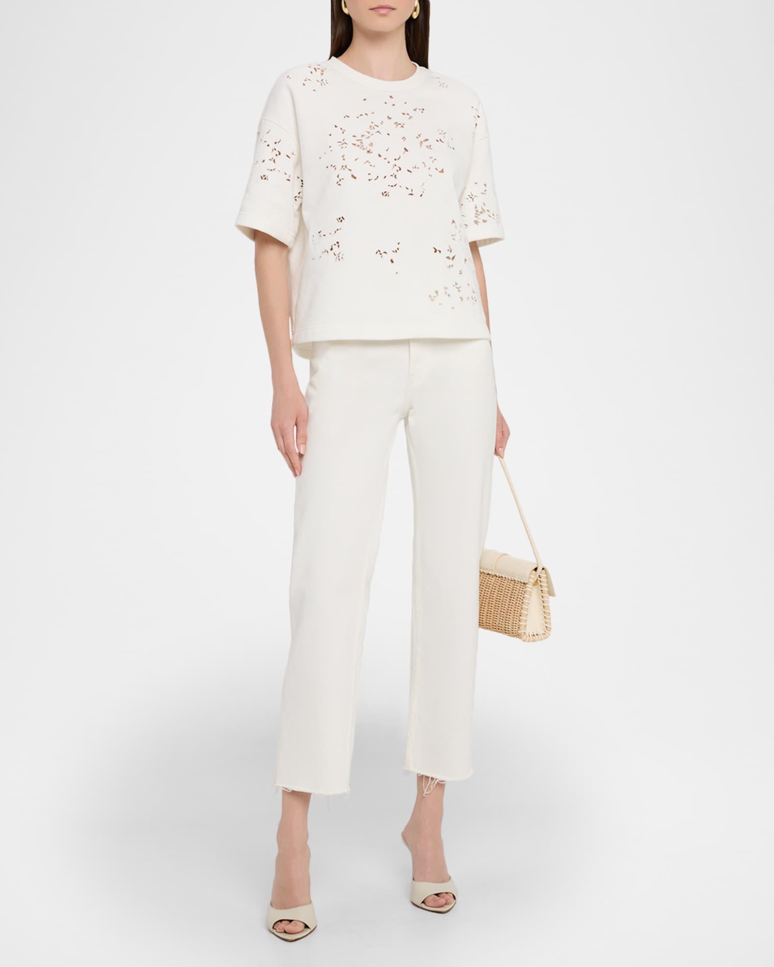 Eyelet-Embroidered Cotton Sweatshirt Product Image
