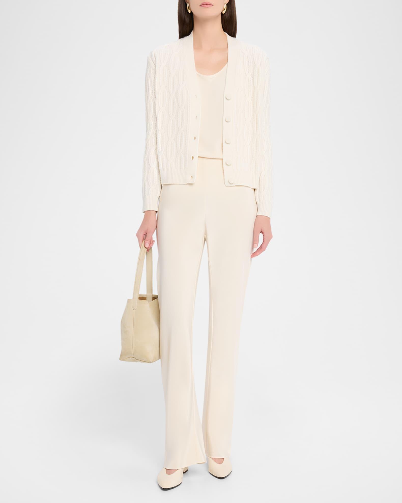 Cashmere Braided Cable-Knit Cardigan Product Image