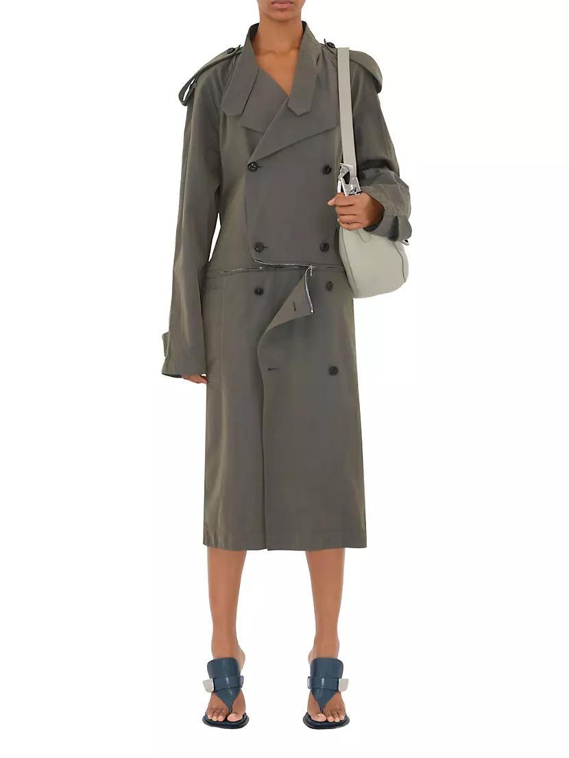Cotton-Linen Detachable Trench Coat Product Image