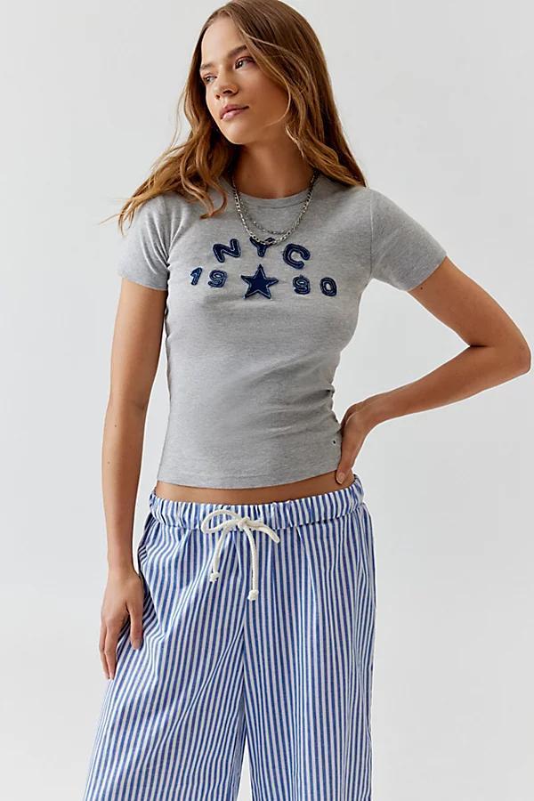 NYC 1990 Graphic Camo Baby Tee Womens at Urban Outfitters Product Image