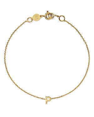 Womens 14K Yellow Gold Initial Charm Bracelet Product Image