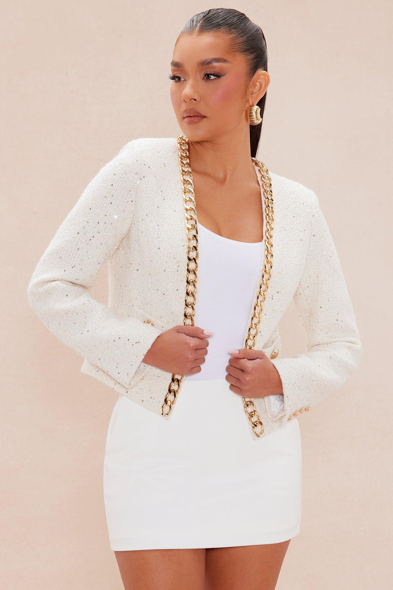 Kennedy Tweed Blazer - Cream Product Image