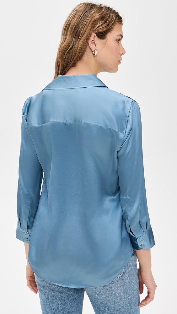 L'AGENCE Dani 3/4 Sleeve Blouse | Shopbop Product Image