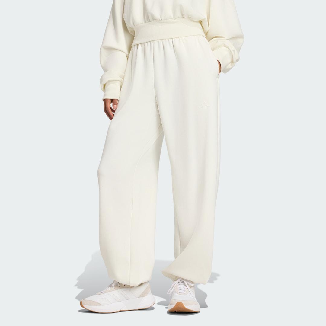 adidas Soft Lux Loose Pant Off White XS Womens Product Image