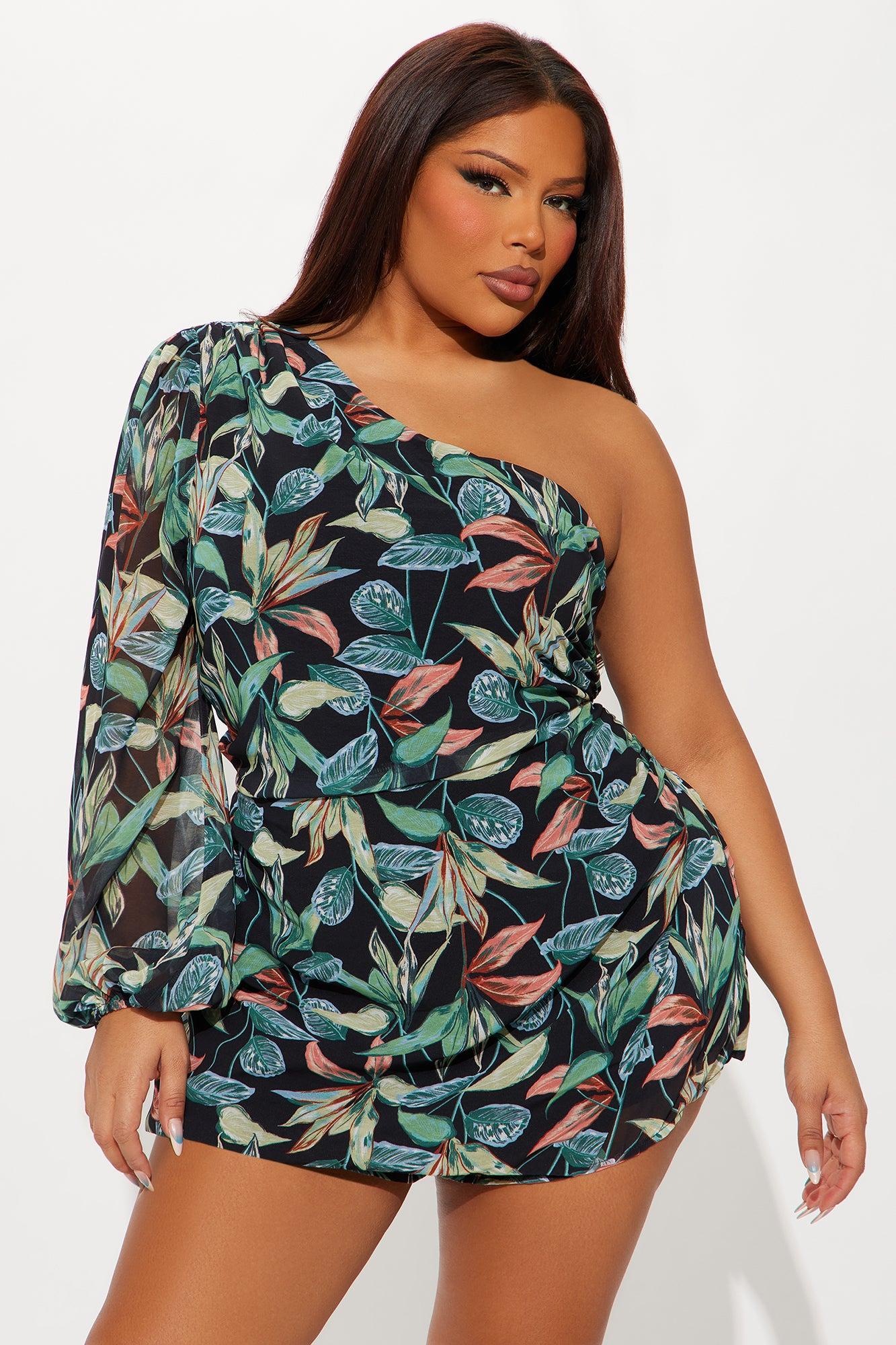 Sunny Day Chiffon Romper - Black/combo Product Image