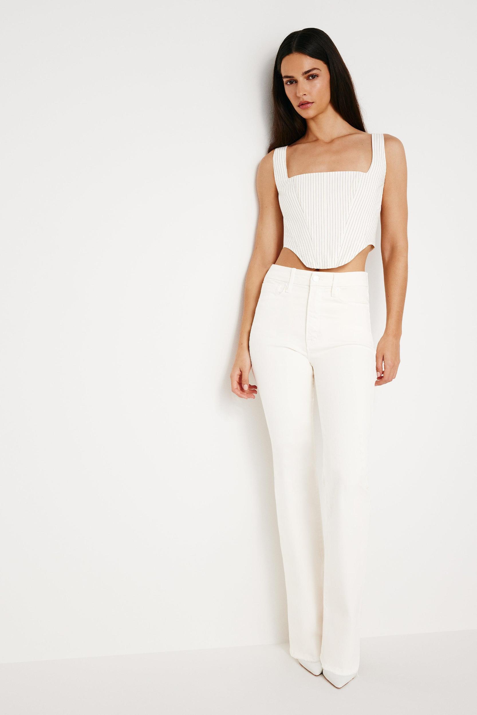 GOOD CLASSIC LIGHT COMPRESSION BOOTCUT JEANS | CLOUD WHITE Product Image