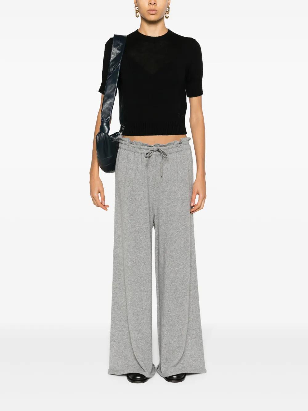 JIL SANDER Knit Crew Neck Short Sleeves Sweater In Black Product Image