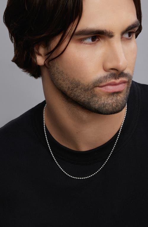 LAGOS Men's Signature Caviar Ball Chain Necklace in Silver at Nordstrom, Size 22 Product Image