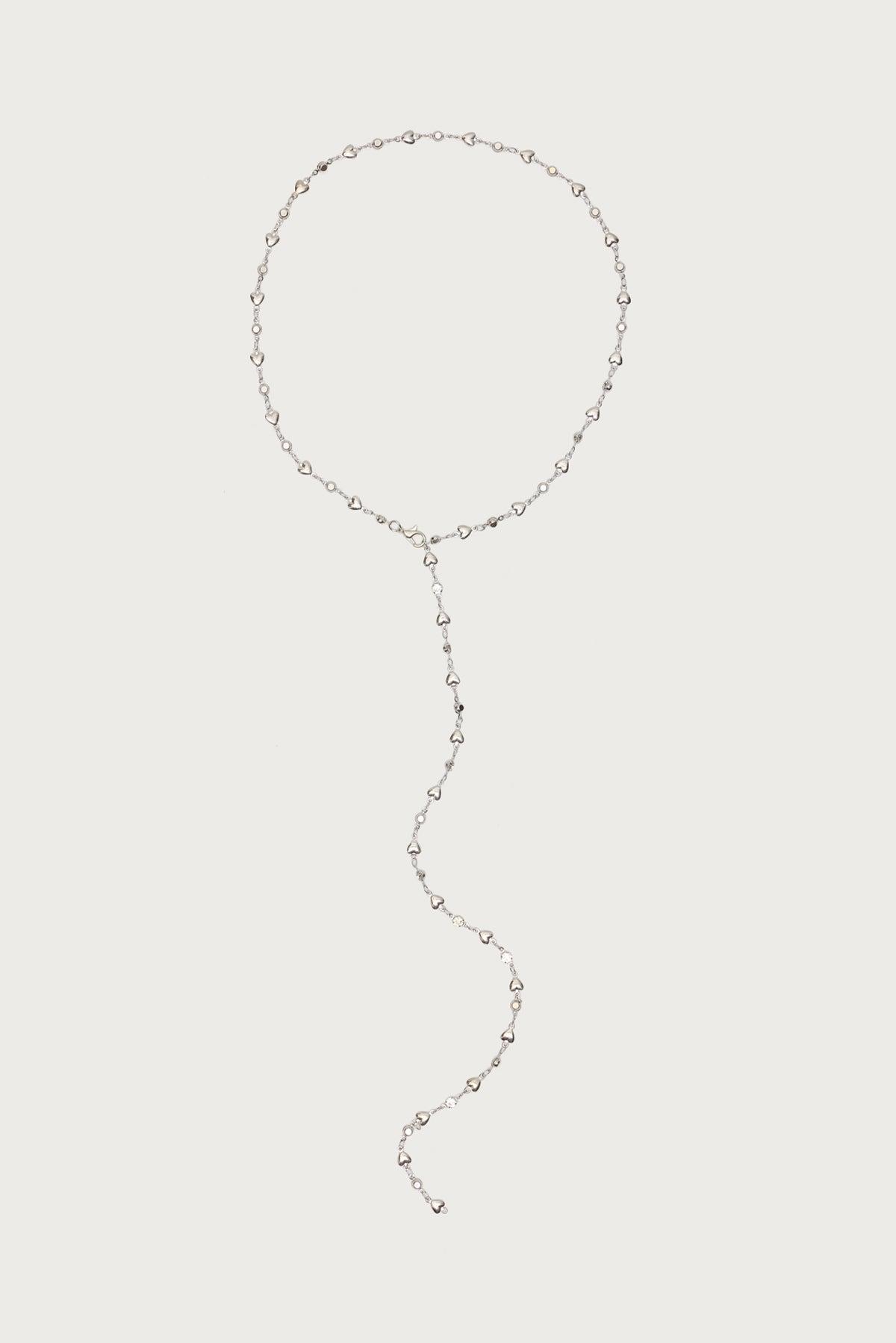 Heart & Diamond Cascading Necklace Product Image