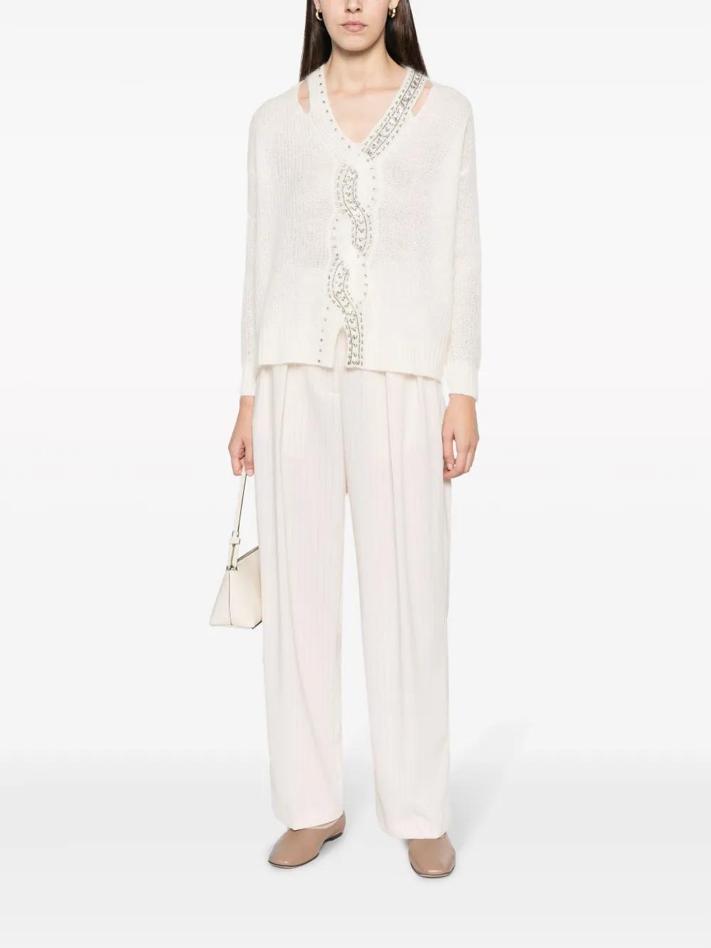 sequin-embellished V-neck jumper Product Image