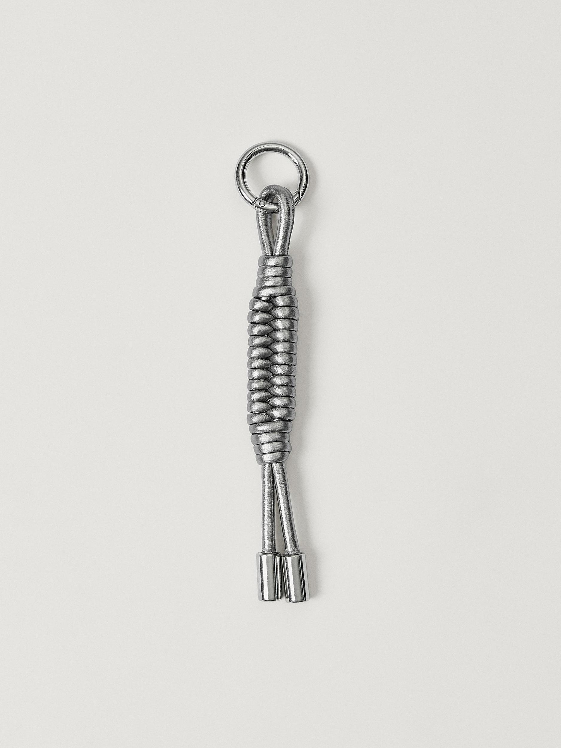 Nappa leather keychain charm knots Product Image