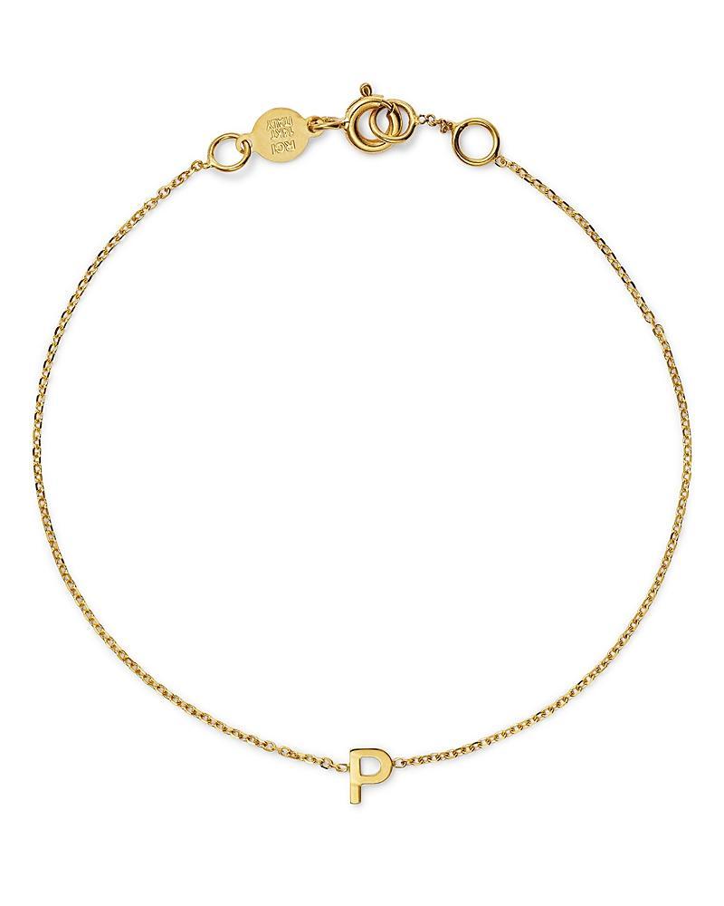 Womens 14K Yellow Gold Initial Charm Bracelet Product Image