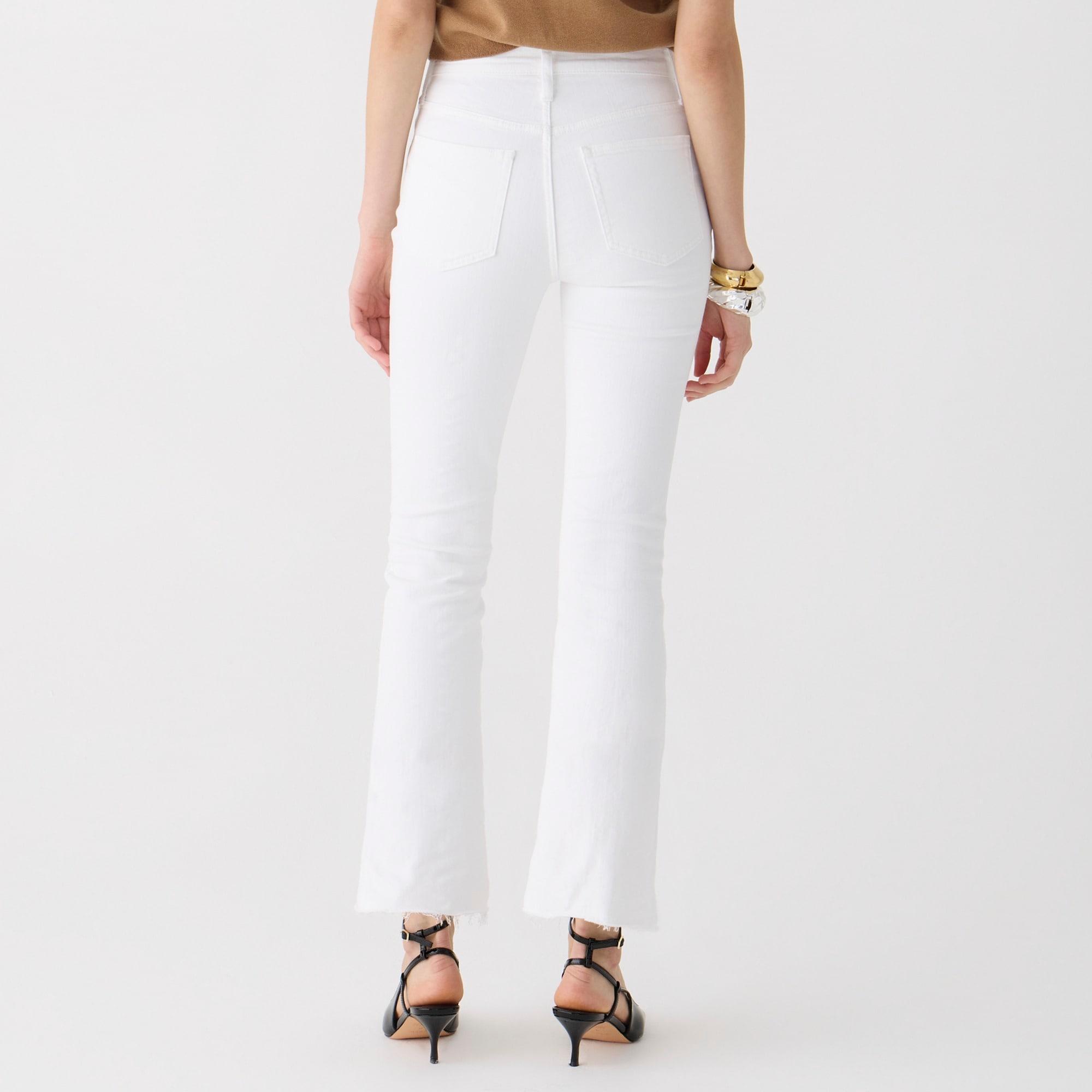 9" demi-boot crop jean in white wash Product Image
