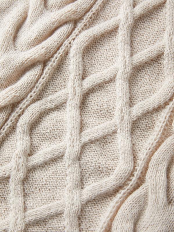 Oversized Cable Knit Sweater Product Image