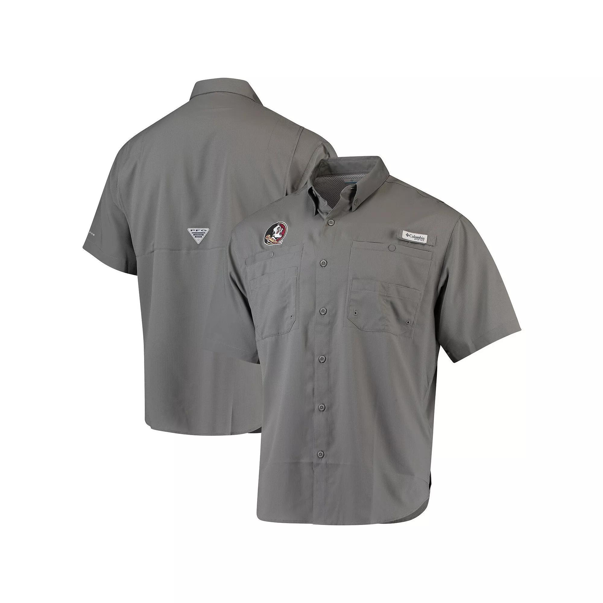 Men's Columbia Charcoal Florida State Seminoles PFG Tamiami Shirt, Size: Medium Product Image