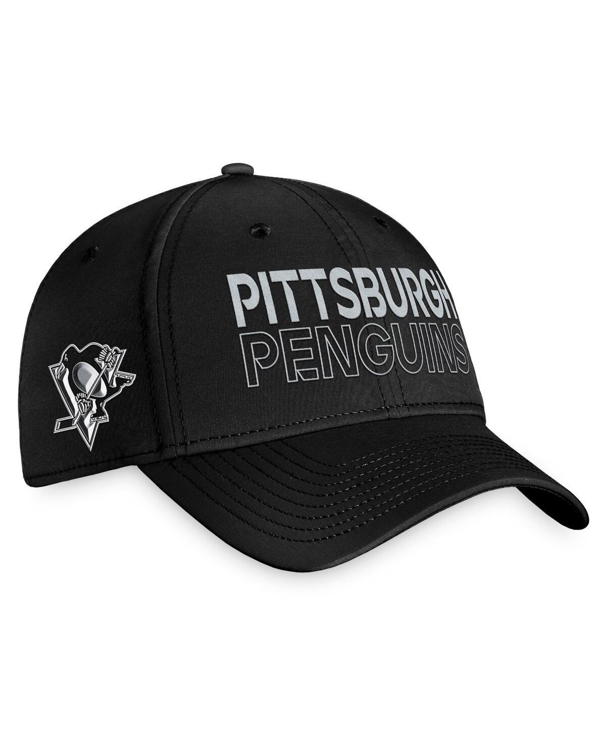 Men's Fanatics Branded  Black Pittsburgh Penguins Authentic Pro Road Flex Hat, Size: Medium/Large Product Image