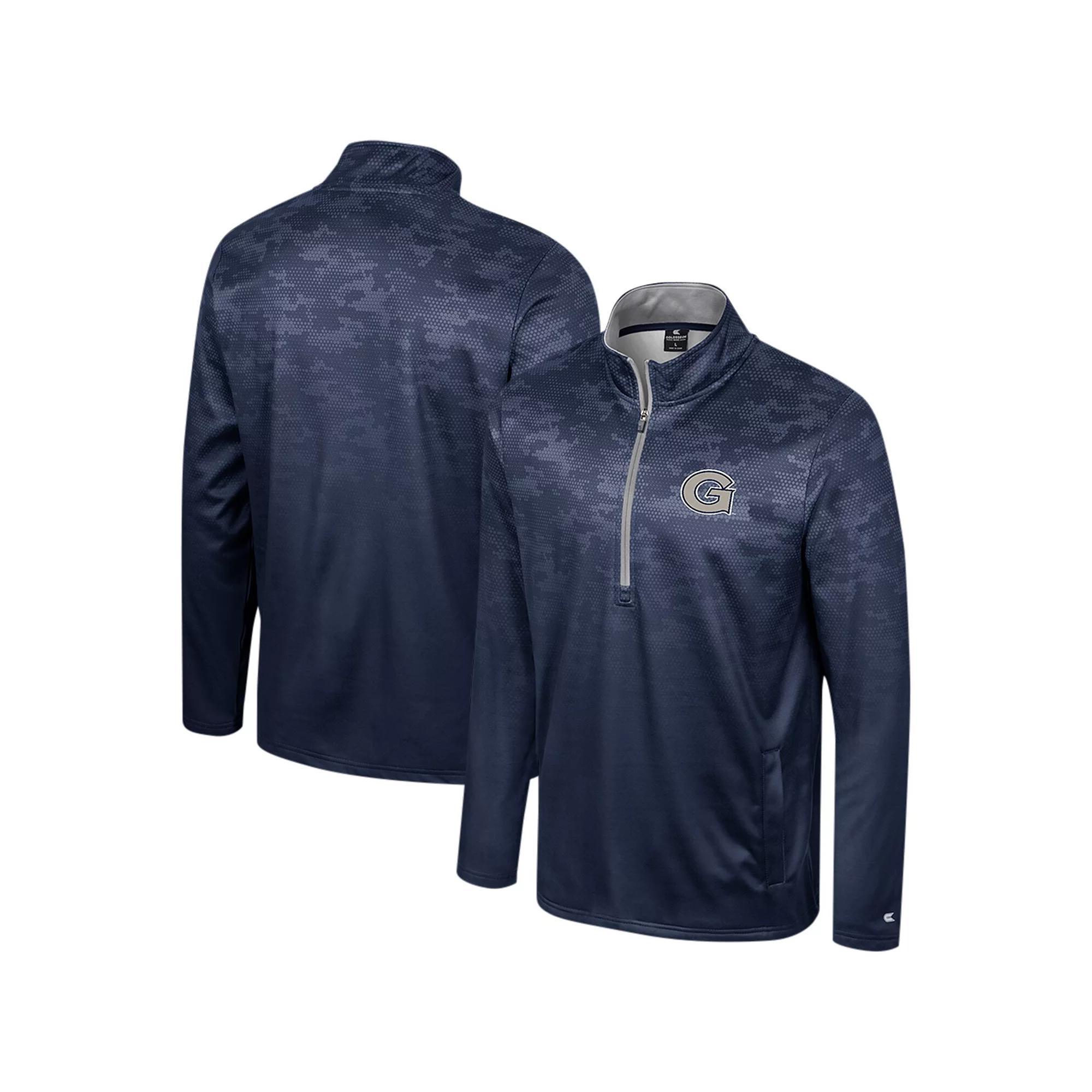 Men's Colosseum  Navy Georgetown Hoyas The Machine Half-Zip Jacket, Size: XL, Grg Blue Product Image