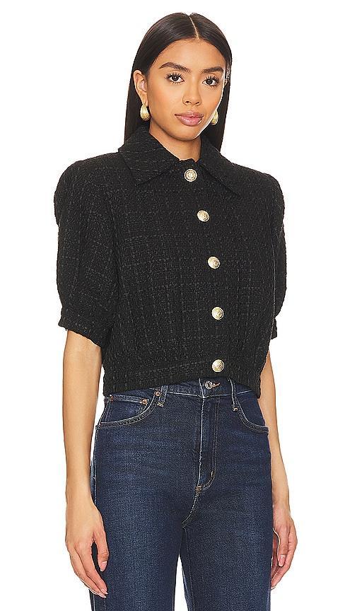 Cove Cropped Short-Sleeve Tweed Jacket Product Image