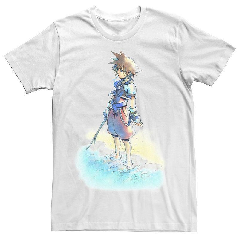 Men's Kingdom Hearts Beach Sora Poster Tee, Size: Medium, White Product Image