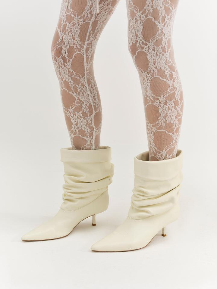 Verbana Slouch Boot — Ivory Product Image