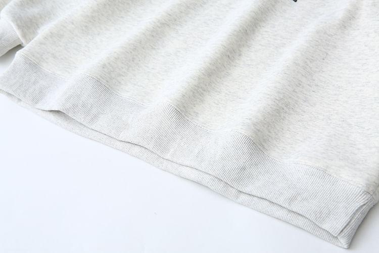 Plus Size Round Neck Rabbit Print Pullover Product Image