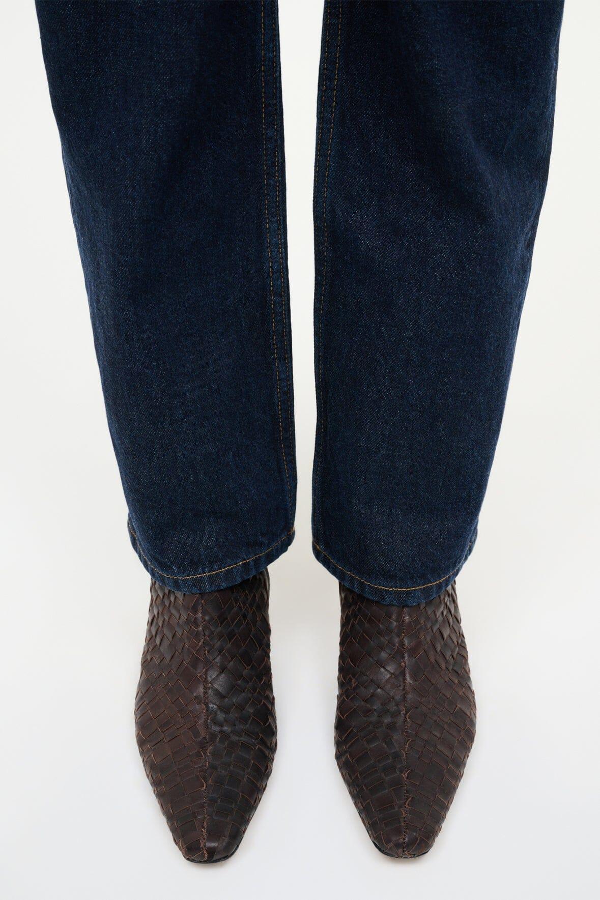 WALLY ANKLE BOOT | ESPRESSO WOVEN LEATHER Product Image