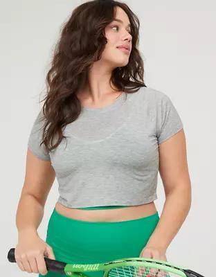 OFFLINE By Aerie Thumbs Up Cropped T-Shirt Product Image
