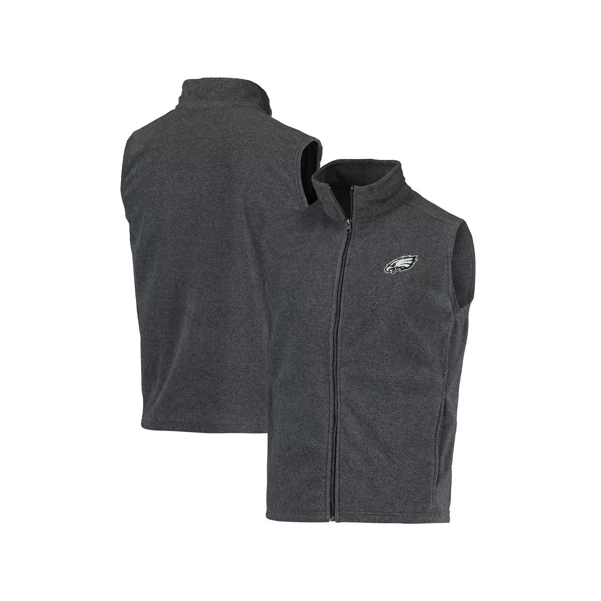 Mens Gray Philadelphia Eagles Houston Fleece Full-Zip Vest Product Image