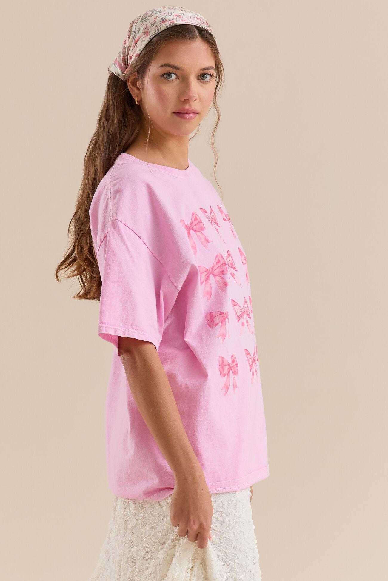 Bow Grid Oversize Tee Product Image
