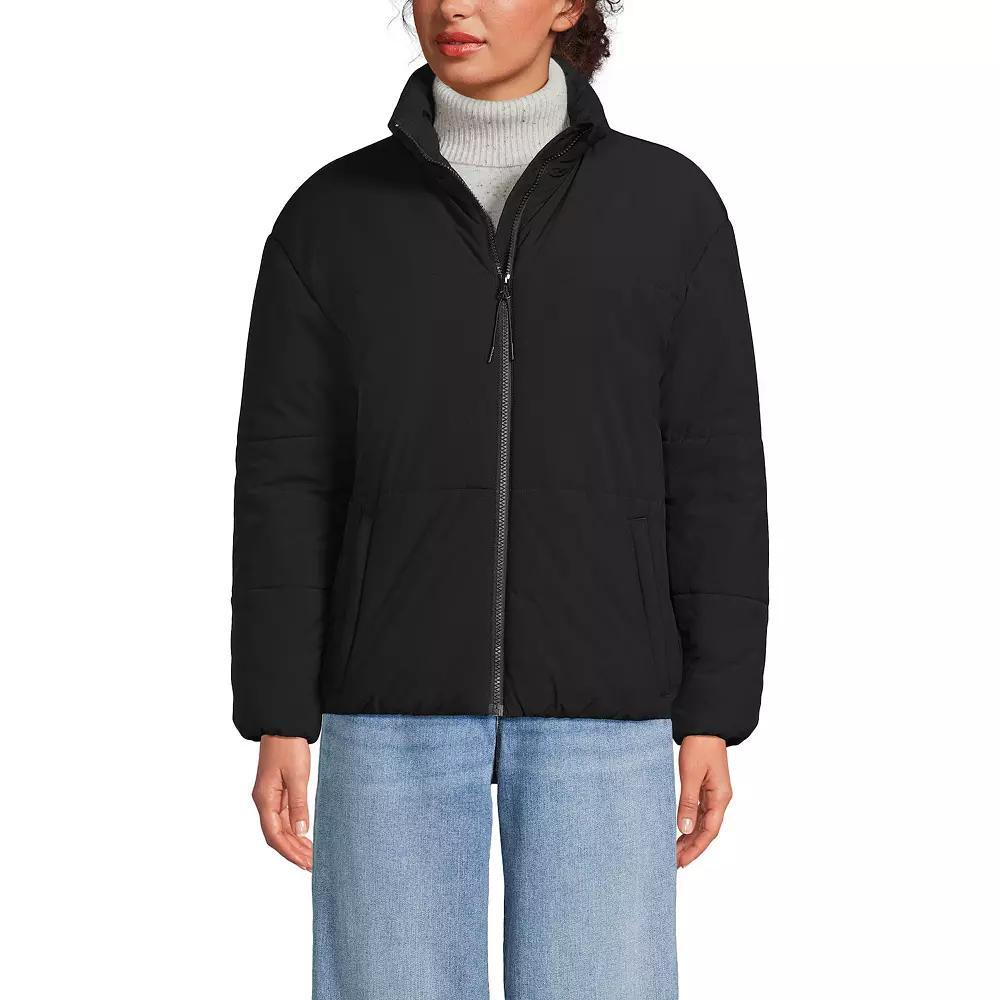Women's Lands' End Insulated Mockneck Commuter Jacket, Size: XS, Soft Purple Product Image