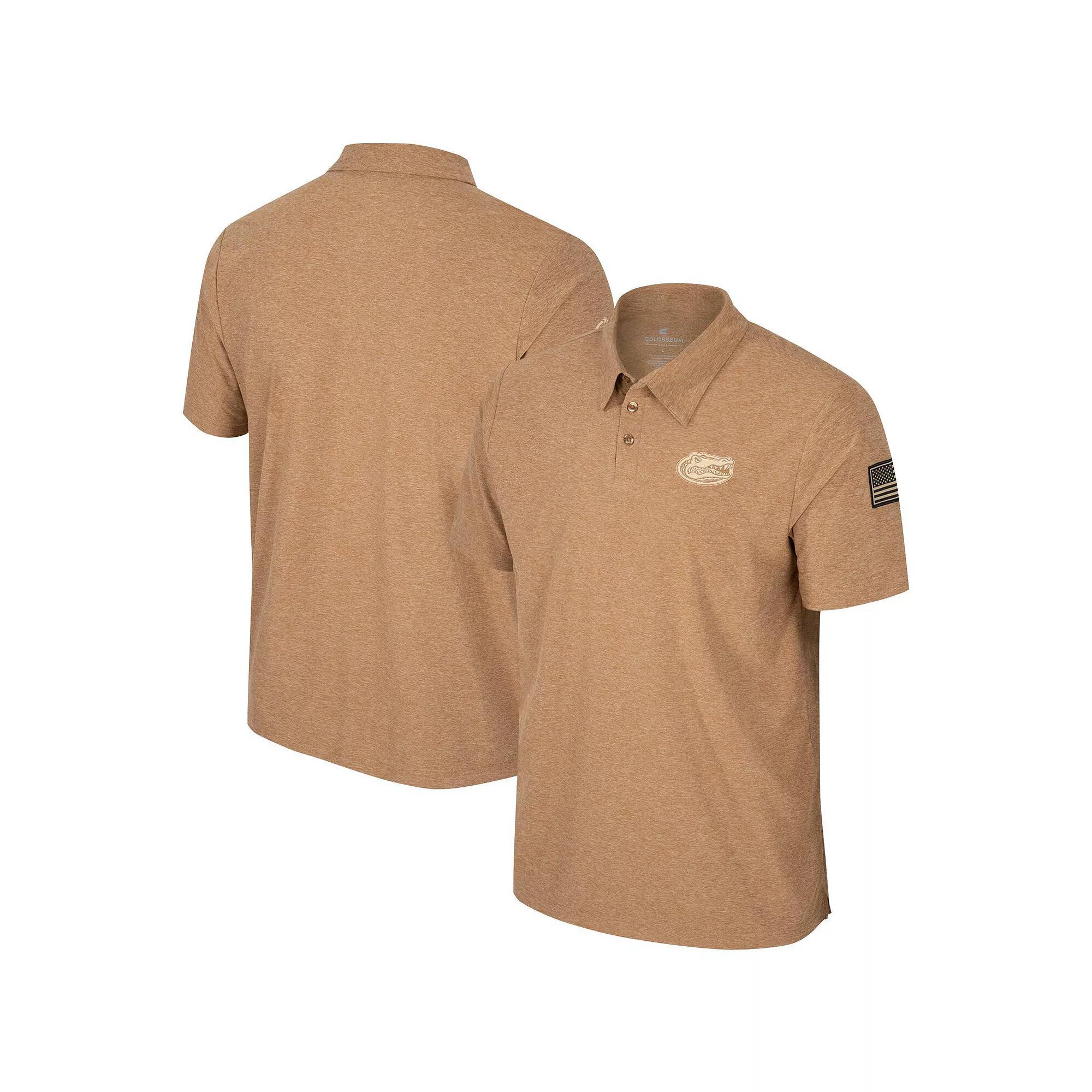 Men's Colosseum Khaki Nebraska Huskers OHT Military Appreciation Cloud Jersey Desert Polo, Size: Large, Beig K Product Image