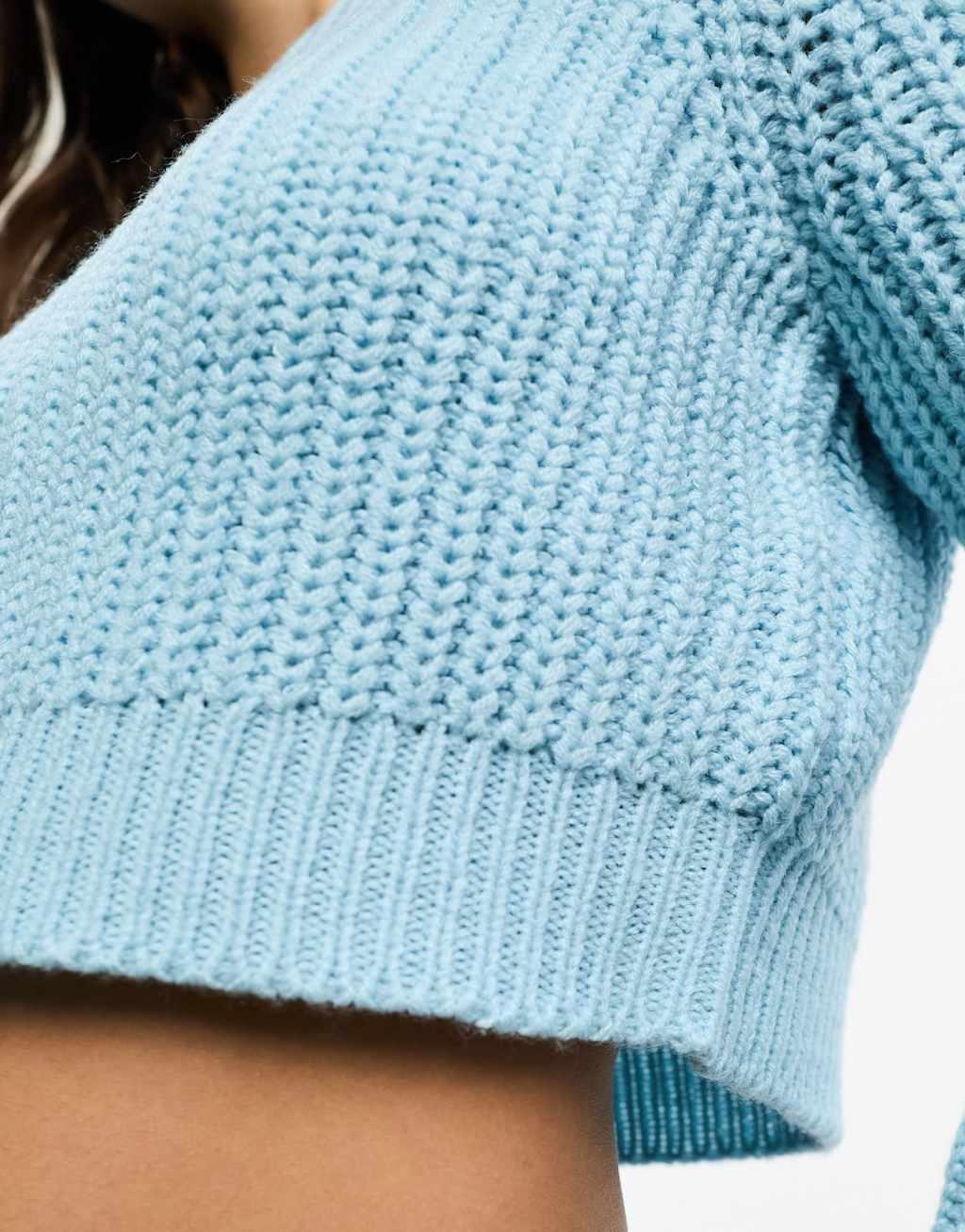 Only cropped ribbed sweater Product Image